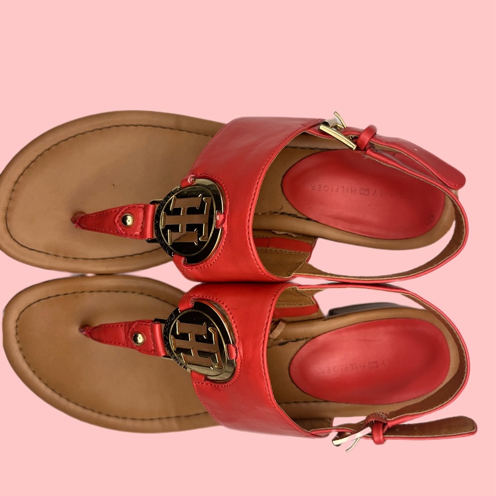 Tommy Hilfiger Luvee Sandals in Medium Red (8M)